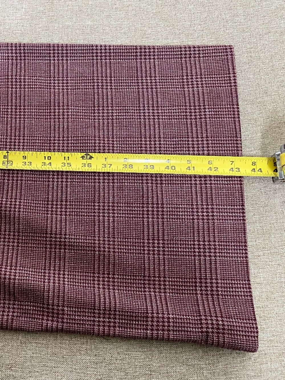 Worthington Wide Leg Dress Pants Women's 14 High Rise Burgundy Houndstooth - Picture 14 of 14